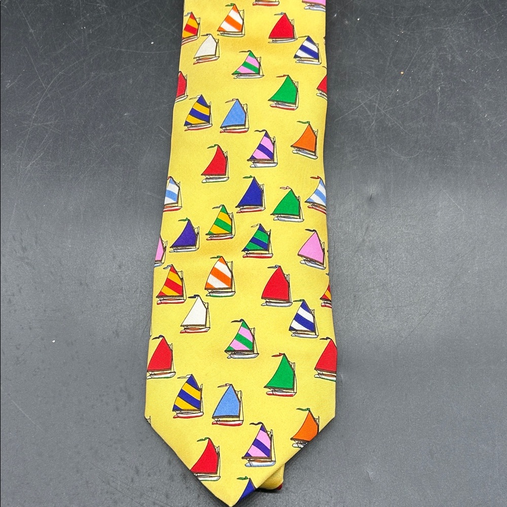 Rainbow Fleet Sailboat Nantucket Pattern Tie